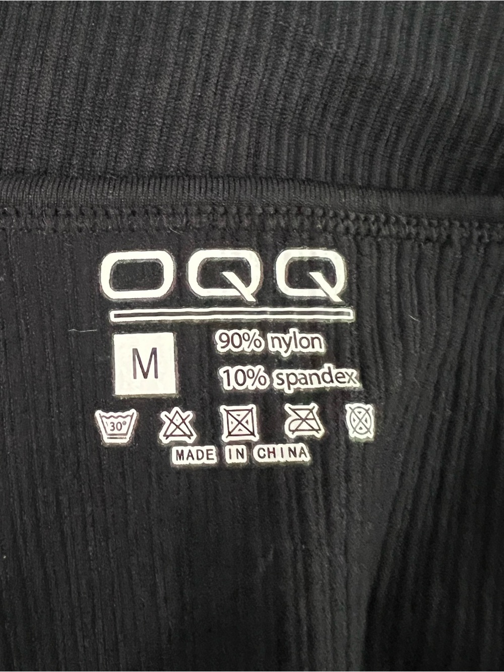 OQQ Square Neck Sleeveless Seamless Romper Ribbed Black Sz Medium - Picture 7 of 7